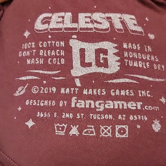 Celeste L Fangamer maroon Tee 100% cotton - Picture 4 of 4
